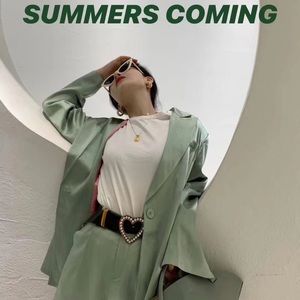 Green blazer suit (with the green short pant)